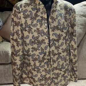 Zara Paisley Casual Button Down Shirt - Multicolor